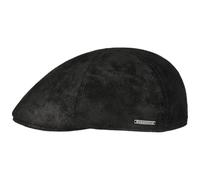 Stetson Casquette Gatsby Texas Pig Skin Homme - Casquettes pour l'hiver avec visière, Doublure Hiver Automne Printemps Été Printemps-été - M (56-57 cm) Noir