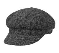 Stetson Casquette Gavroche Classic Tweed Femme/Homme - Laine Newsboy avec visière, Doublure Hiver Automne-Hiver - L (58-59 cm) Anthracite