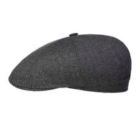 Stetson Casquette Harridge Silk Homme - Made in Germany Gavroche avec Visiere, Doublure Printemps-ete Ete - 56 cm Gris-Noir