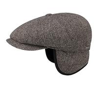 STETSON Casquette Hatteras Classic Ear Flaps Homme - Made in The EU Type Gavroche Laine protège-Oreilles avec visière, Oreillettes, Doublure Hiver Automne-Hiver - 59 cm Marron foncé