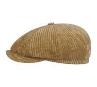 Stetson Casquette Hatteras Corduroy Jersey Homme - Made in The EU Type Gavroche avec Visiere, Doublure Hiver Automne-Hiver - L (58-59 cm) Camel