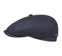 STETSON Casquette Hatteras Design Homme - Made in Germany Bonnet en Soie Cachemire Laine Vierge avec visière, Doublure, Doublure Hiver Automne Printemps Été Printemps-été - 60 cm Bleu foncé