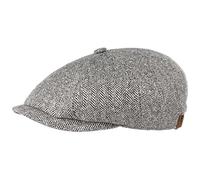 STETSON Casquette Hatteras en Soie Femme/Homme - Made in The EU Sauvage Bonnet avec visière, Doublure Été Printemps-été - 58 cm Noir-Blanc