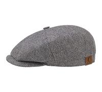 Stetson Casquette Hatteras en Soie Femme/Homme - Made in The EU Sauvage Bonnet avec visière, Doublure Été Printemps-été - 56 cm Bleu-Blanc