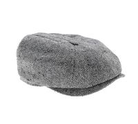 STETSON Casquette Hatteras en Soie Femme/Homme - Made in The EU Sauvage Bonnet avec visière, Doublure Été Printemps-été - 57 cm Noir-Gris
