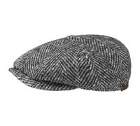 STETSON Casquette Hatteras Femme/Homme - Made in The EU pour l'hiver Type Gavroche avec visière, Doublure Hiver Automne-Hiver - 59 cm Noir