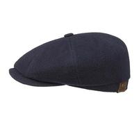 Stetson Casquette Hatteras Noir Femme/Homme - Type Gavroche Plate avec visière, Doublure Hiver Automne-Hiver - 60 cm Bleu