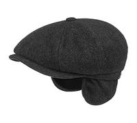 Stetson Casquette Hatteras Noir Femme/Homme - Type Gavroche Plate avec Visiere, Doublure Hiver Automne-Hiver - 57 cm Noir