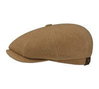 Stetson Casquette Hatteras Noir Femme/Homme - Type Gavroche Plate avec Visiere, Doublure Hiver Automne-Hiver - 59 cm Camel