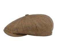 Stetson Casquette Hatteras Pascoli Homme - Made in The EU en Soie Type Gavroche avec visière, Doublure Été Printemps-été - 60 cm Beige-Marron