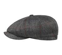 Stetson Casquette Hatteras Pascoli Homme - Made in The EU en Soie Type Gavroche avec visière, Doublure Été Printemps-été - 62 cm Anthracite
