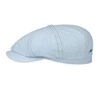 Stetson Casquette Hatteras Sustainable Cotton Femme/Homme - Made in The EU en Coton Type Gavroche avec Visiere Ete Printemps-ete - S (54-55 cm) Bleu Clair
