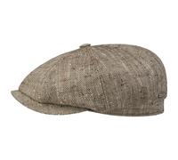 Stetson Casquette Hatteras Tweed Herringbone Homme - Made in Germany Type Gavroche avec visière, Doublure Été Printemps-été - 58 cm Marron