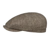 Stetson Casquette Hatteras Undyed Wool Homme - Made in The EU Laine avec visière, Doublure Hiver Automne-Hiver - M (56-57 cm) Beige-Marron
