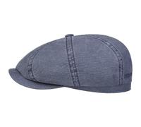 Stetson Casquette Hatteras Uni Cotton Homme - en Coton Type Gavroche avec Visiere Ete Printemps-ete - M (56-57 cm) Bleu