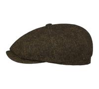 Stetson Casquette Hatteras Wool Melange Homme - Made in Germany Type Gavroche avec visière, Doublure Hiver Automne-Hiver - 57 cm Olive