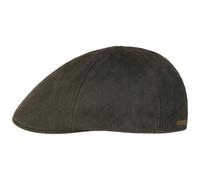 Stetson Herringbone Duck Flatcap Schirmmütze Schiebermütze Herren - mit Schirm, Futter Herbst-Winter - XL (60-61 cm) braun-oliv