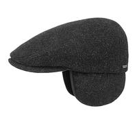 Stetson Casquette Kent à Oreillettes Femme/Homme - Made in The EU Plate Laine Gavroche avec visière, Oreillettes, Doublure, Doublure Hiver Automne-Hiver - XXL (62-63 cm) Anthracite