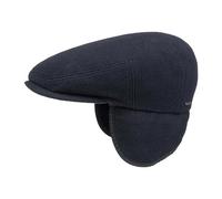 STETSON Casquette Kent à Oreillettes Femme/Homme - Made in The EU Plate Laine Gavroche avec visière, Oreillettes, Doublure, Doublure Hiver Automne-Hiver - XXL (62-63 cm) Bleu