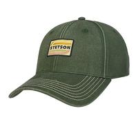STETSON Casquette Lenloy Cotton Homme - en Coton de Baseball Curved Brim Cap Boucle métal, avec visière, Doublure Hiver Automne Été Printemps Printemps-été - Taille Unique Vert foncé