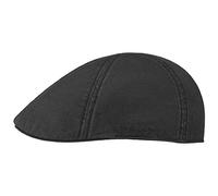 Stetson Casquette Level Gatsby Homme - Gavroche Plate d'été avec visière, visière Printemps-été - M (56-57 cm) Noir