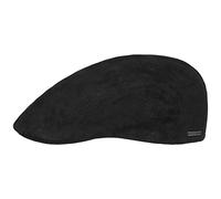 STETSON Casquette Madison en Cuir Homme - Gavroche d'été avec visière, Doublure Printemps-été - M (56-57 cm) Noir