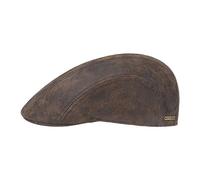 Stetson Casquette en Cuir Madison Homme - Gavroche d'été avec visière, Doublure Hiver Automne Printemps Été Printemps-été - M (56-57 cm) Marron