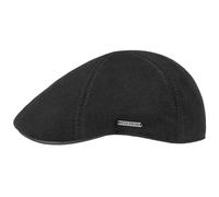 STETSON Casquette Plate Muskegon Gatsby Homme - Gavroche pour avec visière, Doublure Automne-Hiver - M (56-57 cm) Noir
