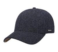 Stetson Casquette Plano Wool Cap Homme - pour l'hiver Baseball Casquettes fermé à l’arrière, avec visière, Doublure, Doublure Automne-Hiver - S (54-55 cm) Noir-Bleu
