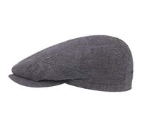Stetson Casquette Plate d´Ete Belfast Homme - Made in The EU en Lin Gavroche avec Visiere Ete Printemps-ete - 59 cm Gris
