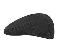 STETSON Casquette Plate Paradise Cotton Homme - en Coton Casquettes Plates Ivy avec visière Hiver Automne Printemps Été Printemps-été - S (54-55 cm) Noir