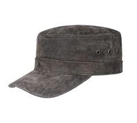 Stetson Casquette Raymore Pigskin Army Homme - d'été en Cuir Boucle métal, avec visière Été Printemps-été - Taille Unique Marron-Noir