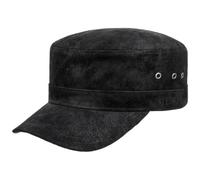 STETSON Casquette Raymore Pigskin Army Homme - d'été en Cuir Boucle métal, avec visière Été Printemps-été - Taille Unique Noir