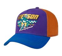 STETSON Casquette Ski Trucker Colour Block Homme - en Coton de Baseball Snapback, avec visière, visière Hiver Automne-Hiver - Taille Unique Bleu-Orange