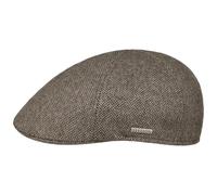 Stetson Casquette Texas Fine Herringbone Homme - Made in The EU Gavroche avec visière, Doublure, Doublure Automne-Hiver - 59 cm Beige