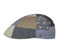STETSON Casquette Texas Fresh Patchwork Homme - Made in The EU Gavroche avec visière, Doublure Printemps-été - S (54-55 cm) Bleu-Beige