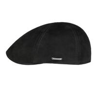 Stetson Casquette Texas Goat Suede Homme - Made in The EU pour Gavroche en Cuir avec Visiere, Doublure Automne Ete Printemps Hiver Printemps-ete - 63 cm Noir