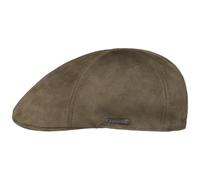 Stetson Casquette Texas Goat Suede Homme - Made in The EU pour Gavroche en Cuir avec Visiere, Doublure Automne Ete Printemps Hiver Printemps-ete - L (58-59 cm) Beige