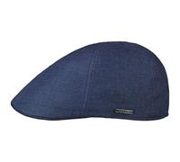 STETSON Casquette Texas Just Linen Femme/Homme - Made in The EU d'été en Lin Gavroche avec visière, Doublure Été Printemps-été - M (56-57 cm) Bleu