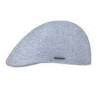 STETSON Casquette Texas Just Linen Femme/Homme - Made in The EU d'été en Lin Gavroche avec visière, Doublure Été Printemps-été - L (58-59 cm) Bleu Clair