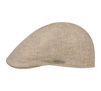 Stetson Casquette Texas Just Linen Femme/Homme - Made in The EU d'été en Lin Gavroche avec visière, Doublure Été Printemps-été - XXL (62-63 cm) Beige-moucheté