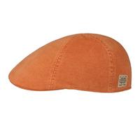 Stetson Casquette Texas Soft Vintage Cotton Homme - en Coton Gavroche avec Visiere, Doublure Hiver Automne-Hiver - L (58-59 cm) Orange