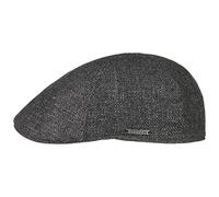 Stetson Casquette Texas Taleco Homme - Made in The EU Laine Gavroche en Lin avec visière, Doublure, Doublure Été Printemps-été - 60 cm Anthracite
