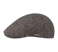 STETSON Casquette Texas Wool Herringbone Homme - Made in The EU pour l'hiver Laine avec Visiere, Doublure Automne-Hiver - L (58-59 cm) Gris