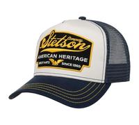 STETSON Casquette Trucker American Heritage Homme - Mesh de Baseball Snapback Snapback, avec visière Printemps-été - Taille Unique Bleu foncé