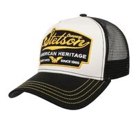 STETSON Casquette Trucker American Heritage Homme - Mesh de Baseball Snapback Snapback, avec visière Printemps-été - Taille Unique Noir