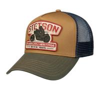 Stetson Casquette Trucker Biker Homme – Mesh Snapback avec visière – Bleu Taille Unique