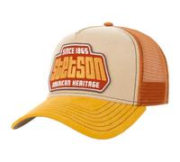 STETSON Casquette Trucker Since 1865 Brickstone Homme - de Baseball Mesh Printemps-été Printemps Été Automne Hiver - Taille Unique Beige-Rouille