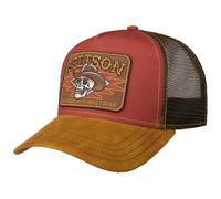 STETSON Casquette Trucker Cowboy Skull Homme - de Baseball Mesh Snapback, avec visière, visière Printemps-été Printemps Été Automne Hiver - Taille Unique Rouge