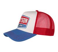STETSON Casquette Trucker Highway Femme/Homme - Mesh de Baseball Snapback Snapback, avec visière Printemps-été - Taille Unique Bleu-Rouge
